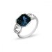 Prsteň modrý sa Swarovski Elements Imperial Trio P44803MC Montana