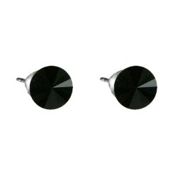 Náušnice čierne Rivoli so Swarovski Elements Jet 8 mm
