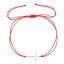 Kabbalah náramek se stříbrným křížkem 13045.3 red