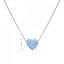 Stříbrný náhrdelník se syntetickým opálem světle modré srdce 12048.3 Lt. Blue s. Opal