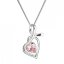 Stříbrný náhrdelník se Swarovski krystaly srdce růžové 32071.3 Light Rose