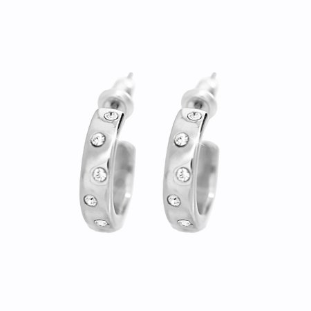 Náušnice čiré se Swarovski Elements kruhy Krystal