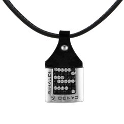 Náhrdelník Cango & Rinaldi striebro čierny so Swarovski Elements