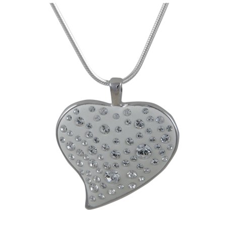 Náhrdelník so Swarovski Elements srdce Biele