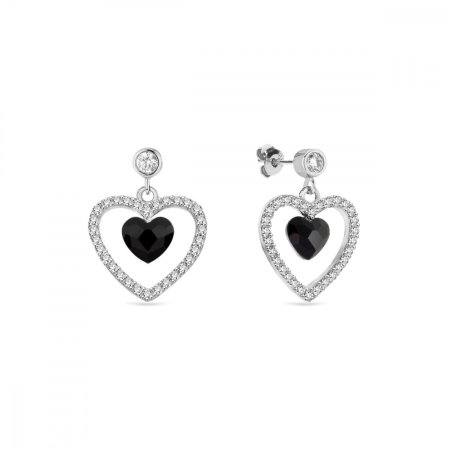 Náušnice čierne so Swarovski Elements Amour KCC28086J Jet