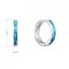 Stříbrné náušnice kroužky se syntetickým opálem modré 11403.3 Blue s. Opal