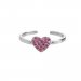 Stříbrný prsten ve tvaru srdce Rosa