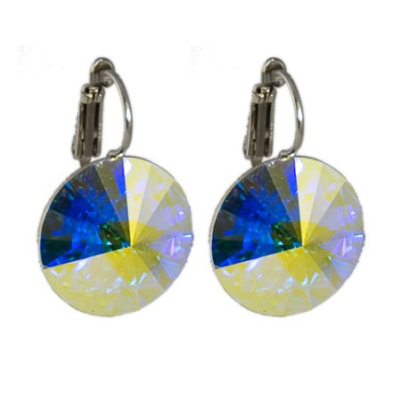 Náušnice Rivoli so Swarovski Elements AB menivé 18 mm