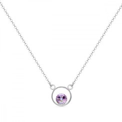 Náhrdelník fialový so Swarovski Elements Fame NOM1122SS29VL Vitrail Light