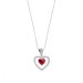 Náhrdelník červený sa Swarovski Elements Amour NCC28086LSI Light Siam