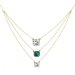 Náhrdelník zelený se Swarovski Elements Imperial Trio NKG3ROLO4480CEM Emerald