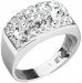 Stříbrný prsten s krystaly Swarovski bílý 35014.1 Krystal