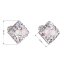 Stříbrné náušnice pecka s krystaly Swarovski růžový kosočtverec 31169.3 Magic Rose