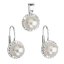 Súprava so Swarovski Elements perla 39091.1 Biela