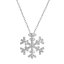 Stříbrný náhrdelník se zirkony sněhová vločka 12047.1