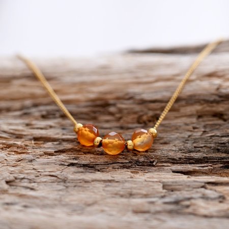 Náhrdelník s oranžovým achátem 42036.3 ocel