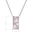 Strieborný náhrdelník so Swarovski kryštálmi ružový obdĺžnik 32074.3 Magic Rose