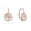 Pozlacené stříbrné náušnice strom života se zirkony 11713.1 rose gold