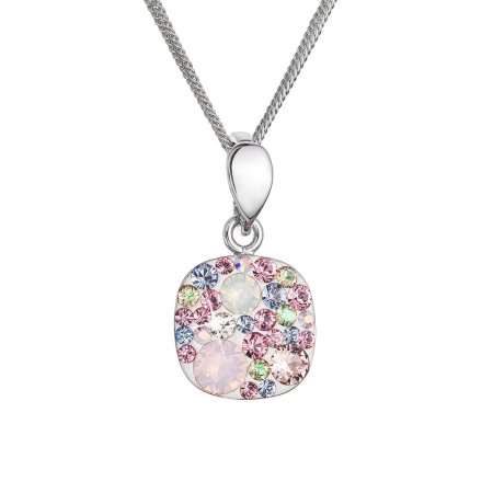Strieborný náhrdelník so Swarovski kryštálmi 32088.3 magic rose