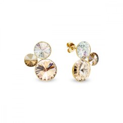 Strieborné pozlátené náušnice so Swarovski Elements Sweetie KG11223SLWP