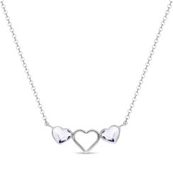 Náhrdelník číry so Swarovski Elements Cuori N280862C Kryštál