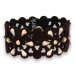 Náramok so Swarovski Elements kryštály hnedý Daisy B2300MOGS Golden Shadow
