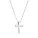 Stříbrný náhrdelník s přívěskem křížek 62005