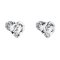 Stříbrné náušnice pecka s krystaly Swarovski bílé srdce 31139.1 Krystal
