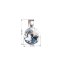 Strieborný prívesok s kryštálmi Swarovski biely okrúhly-rivoli 34112.1 Krystal