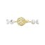 Perlový náramok z riečnych perál so zapínaním zo 14 karátového zlata 923001.1/9264A biely