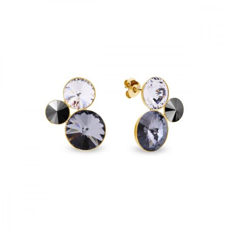 Stříbrné pozlacené náušnice se Swarovski Elements Sweetie KG11223SNJ