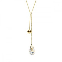 Náhrdelník číry so Swarovski Elements Vinber Gold NKLG6428CAB Kryštál + AB