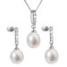 Perlová súprava z riečnych perál biela 29032.1B