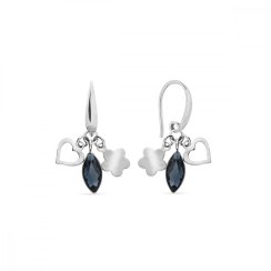 Náušnice černé se Swarovski Elements Serenity KWMIX2201GT Graphite