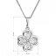 Strieborný náhrdelník s kryštálmi Swarovski štvorlístok 32085.1 Kryštál