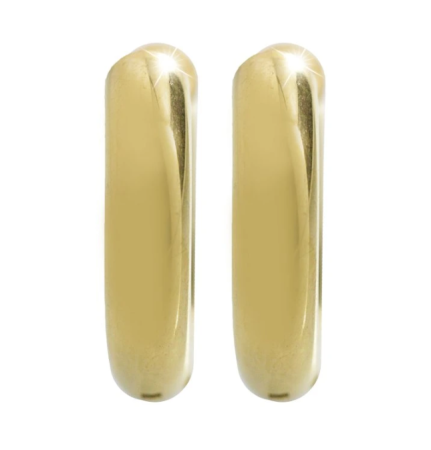 Pozlacené náušnice z chirurgické oceli kruhy 20 mm