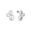 Strieborné náušnice číre sa Swarovski Elements Sweetie K11223C Krystal