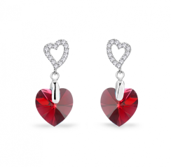 Náušnice červené so Swarovski Elements Amore KCS622810SC Scarlet