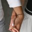 Kabbalah náramok červený so zlatými ozdobnými guličkami 93T00102 red