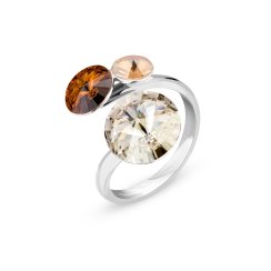 Prsteň sa Swarovski Elements Lollipop P11223ST Smoked Topaz