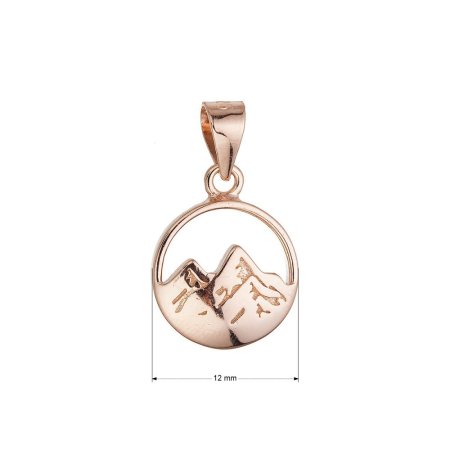 Pozlacený přívěsek hory 64086 rose gold