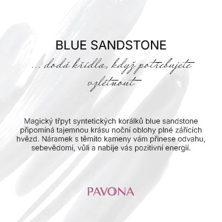 Náhrdelník s blue sandstone kamene 42012.3 oceľ