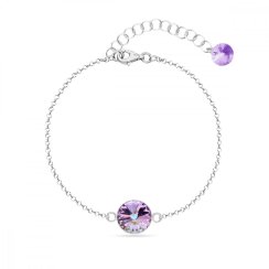 Náramok fialovo-menivý sa Swarovski Elements Candy B1122SS47VL Vitrail Light