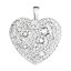 Stříbrný přívěsek s krystaly Swarovski bílé srdce 34243.1 Krystal