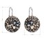 Strieborné náušnice visiace s kryštálmi Swarovski mix farieb guľaté 31176.4 Colorado