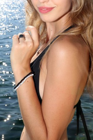 Náramky s minerálními kameny map stone-jaspis, black onyx, white howlite 43045.3 bílo černý