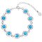 Strieborný náramok so syntetickým opálom a s krištáľmi Preciosa modrý 33105.1 Blue s. Opal