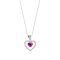 Náhrdelník růžový se Swarovski Elements Amour NCC28086F Fuchsia