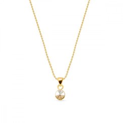 Náhrdelník zlatý so Swarovski Elements Glee NG1122SS29GS Golden Shadow