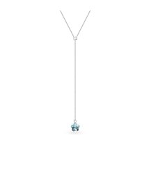 Náhrdelník se Swarovski Elements květinka Krystal + Aqua